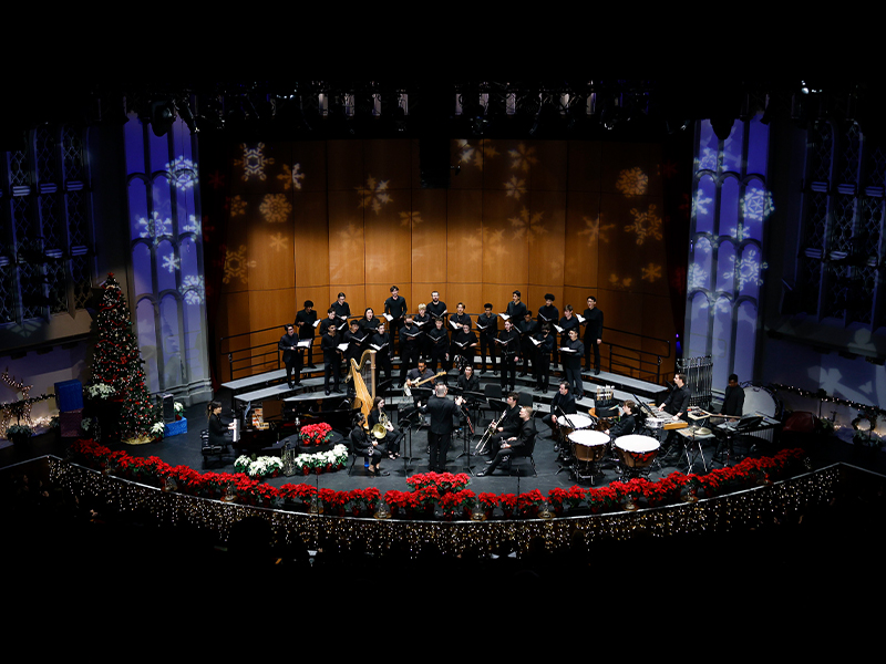 Winter choir performance